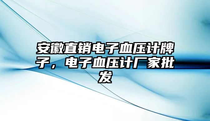 安徽直銷電子血壓計牌子，電子血壓計廠家批發(fā)